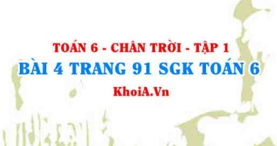 Bài 4 trang 91 SGK Toán 6 Tập 1 Chân trời sáng tạo